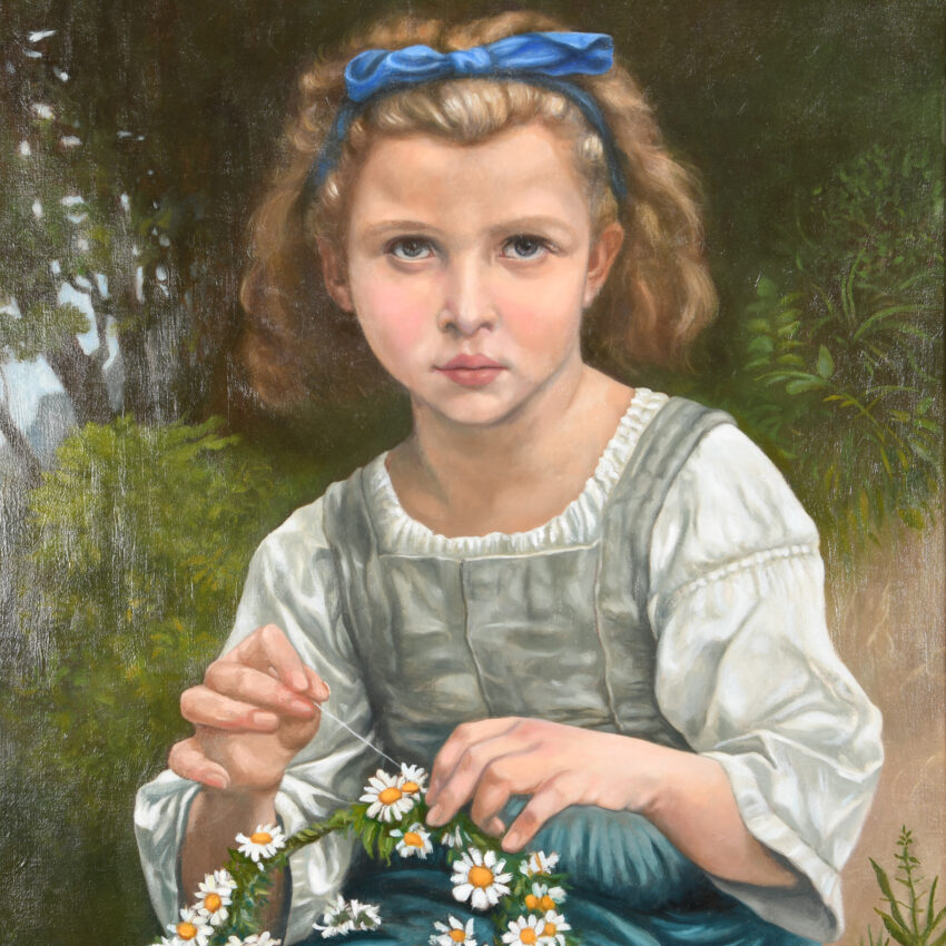Child Braiding A Crown - William-Adolphe Bouguereau - Image 3