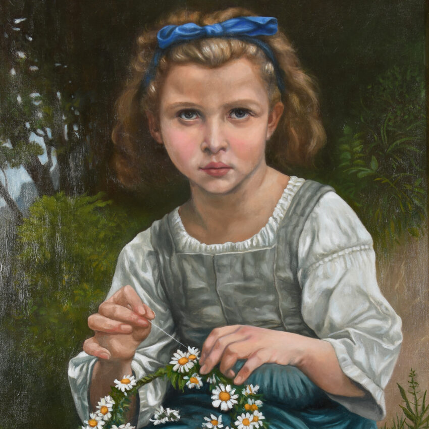 Child Braiding A Crown - William-Adolphe Bouguereau - Image 4