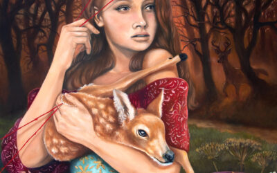 Girl Stealing a Fawn